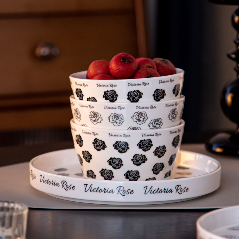 Modern 4 Porcelain Dinner Set Soup Plate Bowl Dish Cup Gift Sets For Moms Day