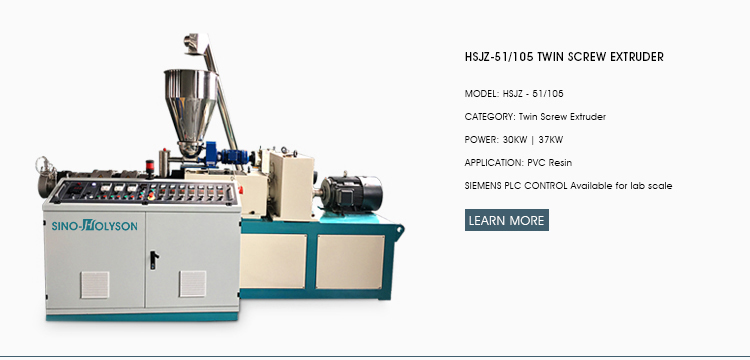 Central Height Adjustable PVC Plastic Extruder At 75 Rpm
