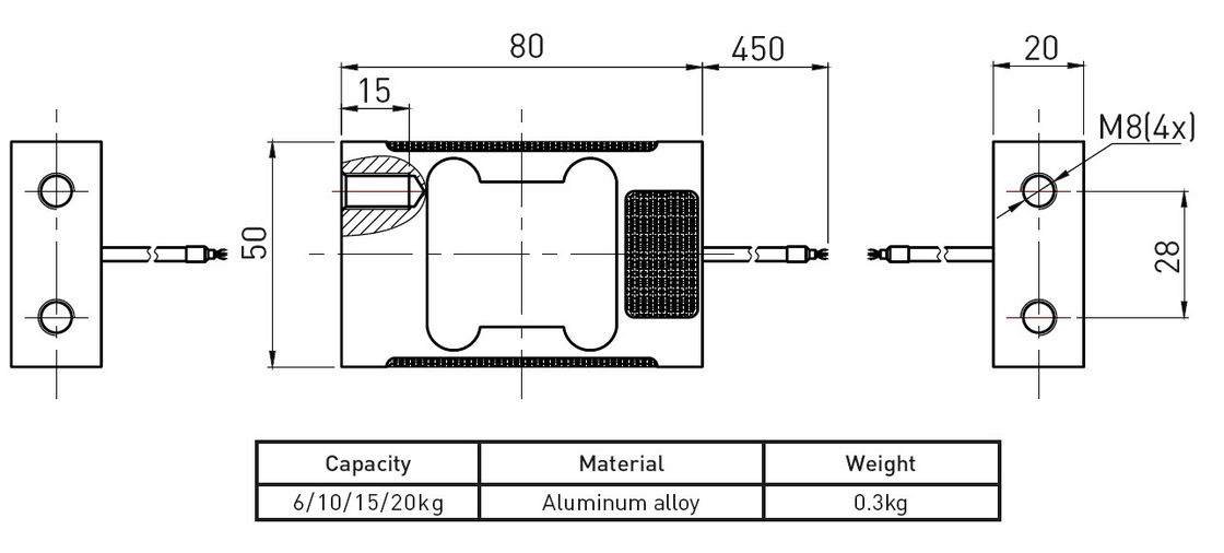 Electronic Scale Single Point Load Cell Transducer 6kg To 20kg , Waterproof IP65