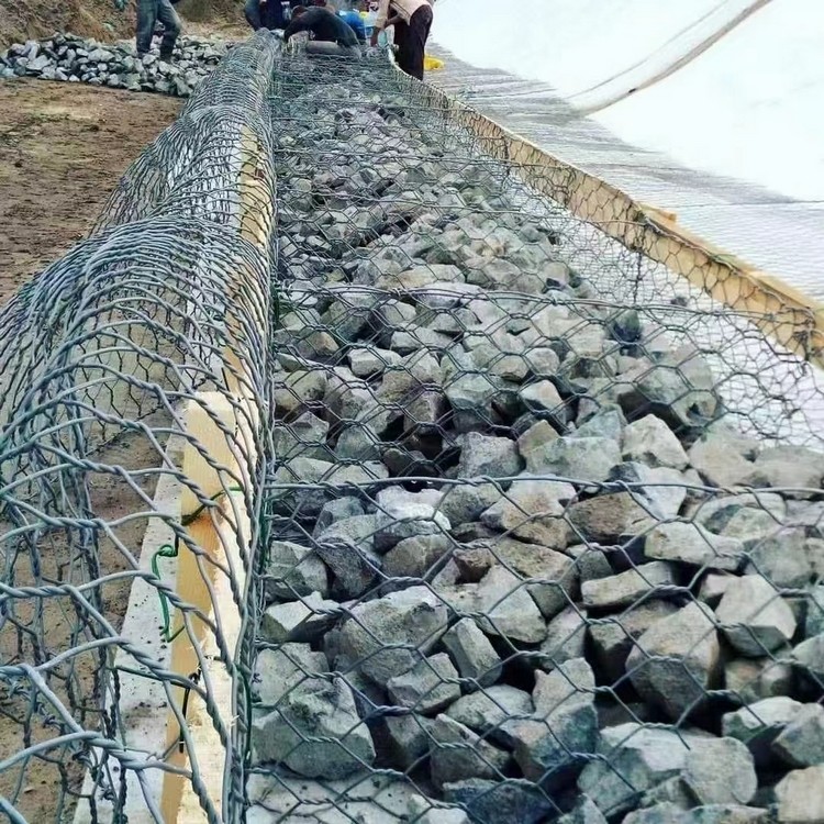 Hexagonal Gabion Basket Mesh With Free Sample Woven Wire For Dam Protection Tianjin Port