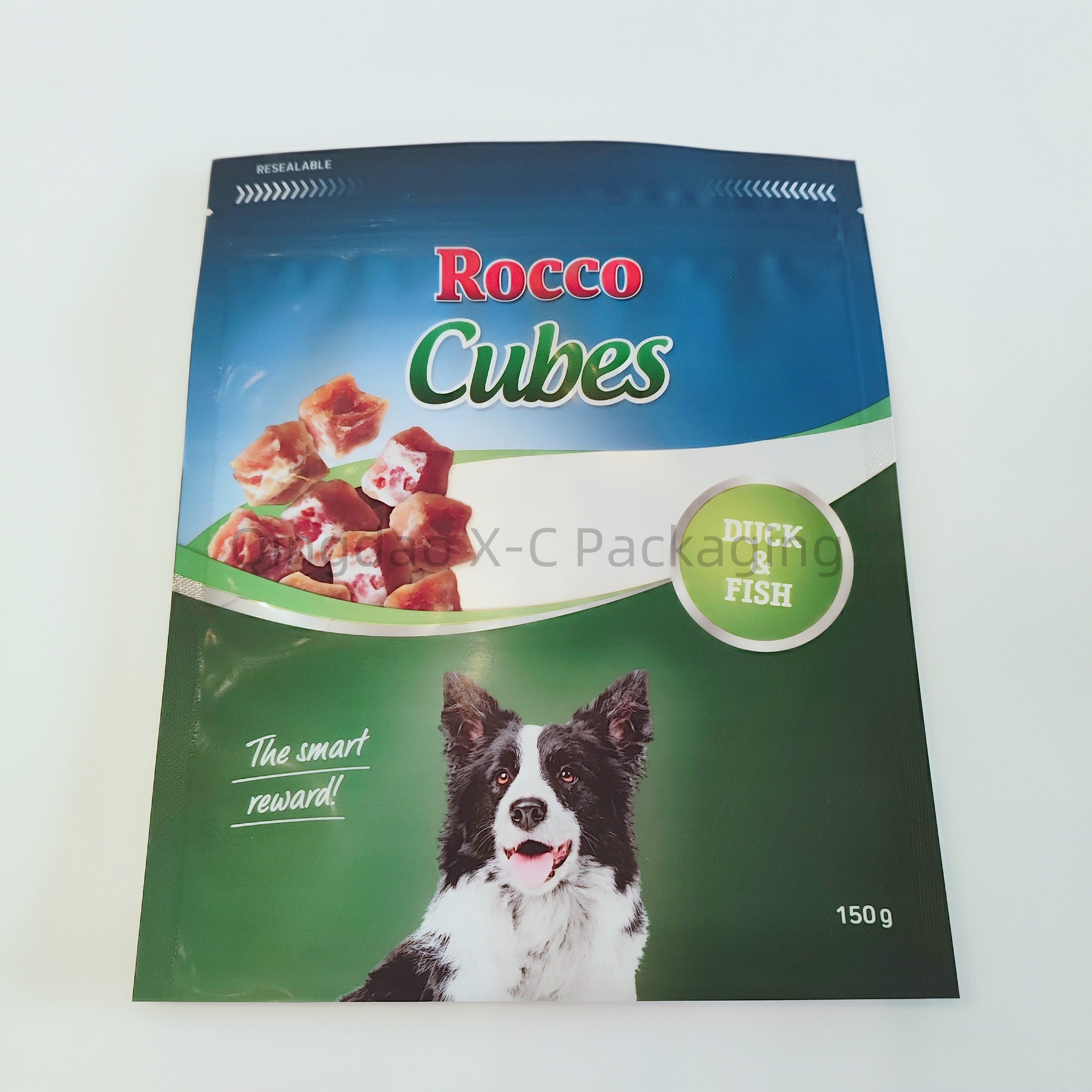 Pet Food 3 Side Seal Bags Colorful Compostable Sachet Packaging Moisture Proof