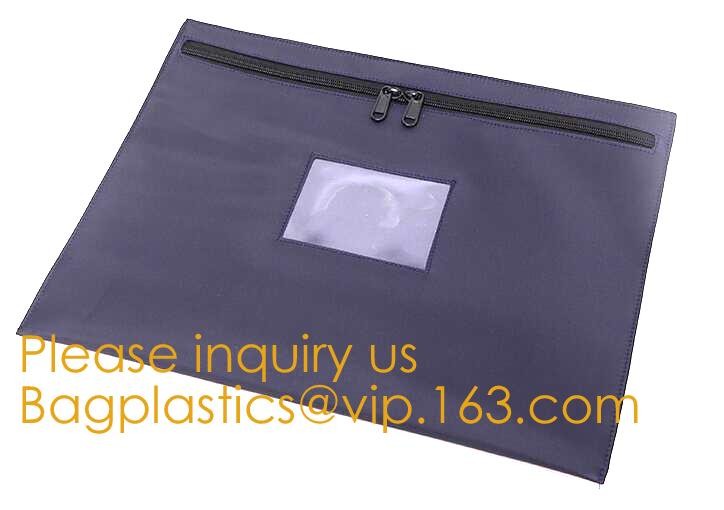 Locking Bank Bag Canvas with Hard Handles Black,Promotional Customized Nylon Money Pouch Bank Bags Secure Deposit Utilit