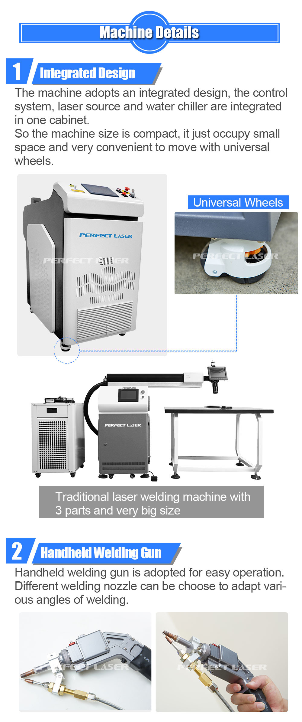 1kw hand-held metal stainless steel galvanized plate copper plate aluminum plate fiber laser welding machine