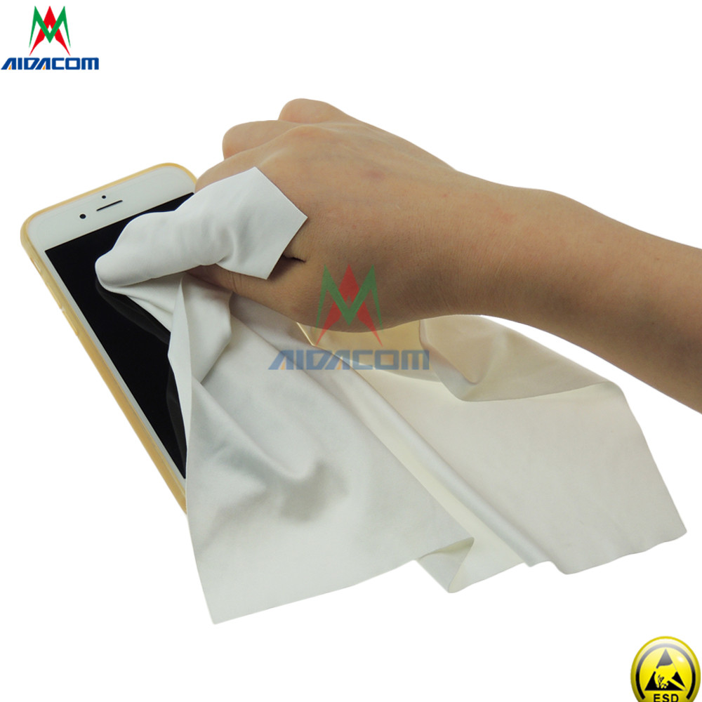 9x9" Polyester Cleanroom Microfiber Wiper 140gsm Non Woven