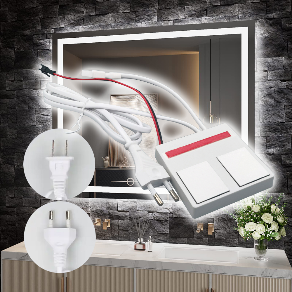 12V LED Light Source Integrated Bathroom Mirror Switch 1N1NC Combination 1A Max Current