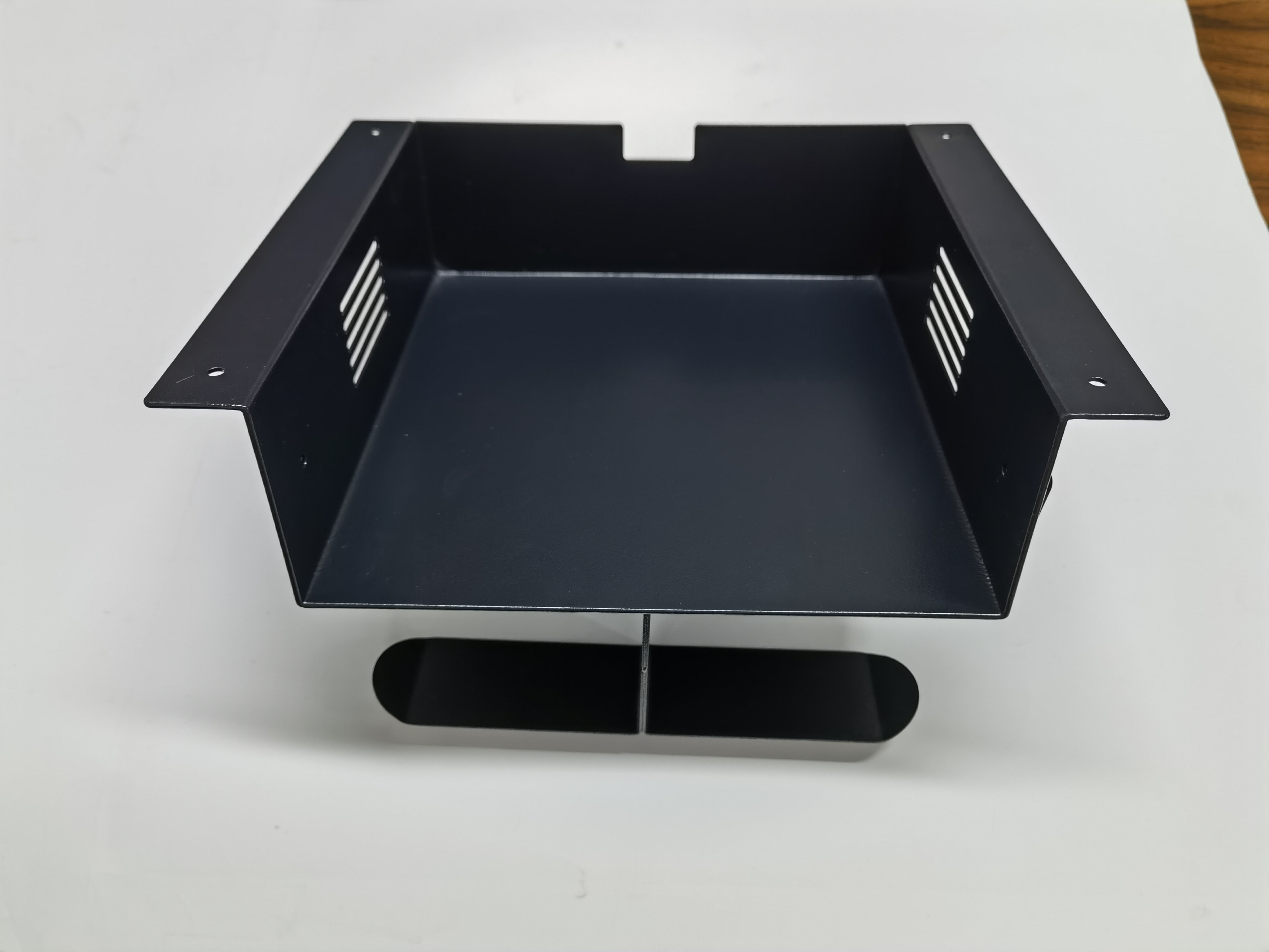 Rectangle Under Desk Drawer with Hidden Storage and Steel Earphone Hanger Hook Holder