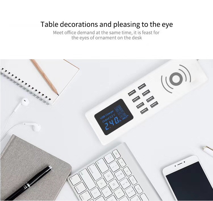 WIRELESS CHARGING USB SOCKET 2018 Qi High quality Wireless Charging with 8 USB Port Wireless charger USB Charging Socket