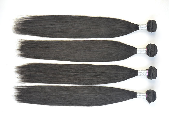 Double Machine Weft Virgin Peruvian Straight Hair 24 Inch Hair Extensions