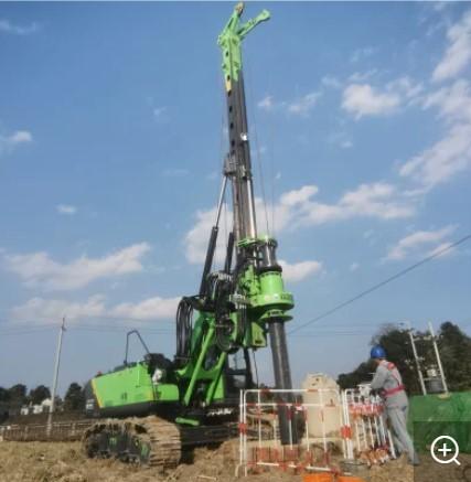 Horizontal Hydraulic Piling Rig Low Headroom Drilling KR300ES 320kN.M Height