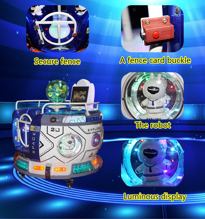 Indoor Out Space Capsule MP5 Coin Operated Machine Double Parent-Child Ride