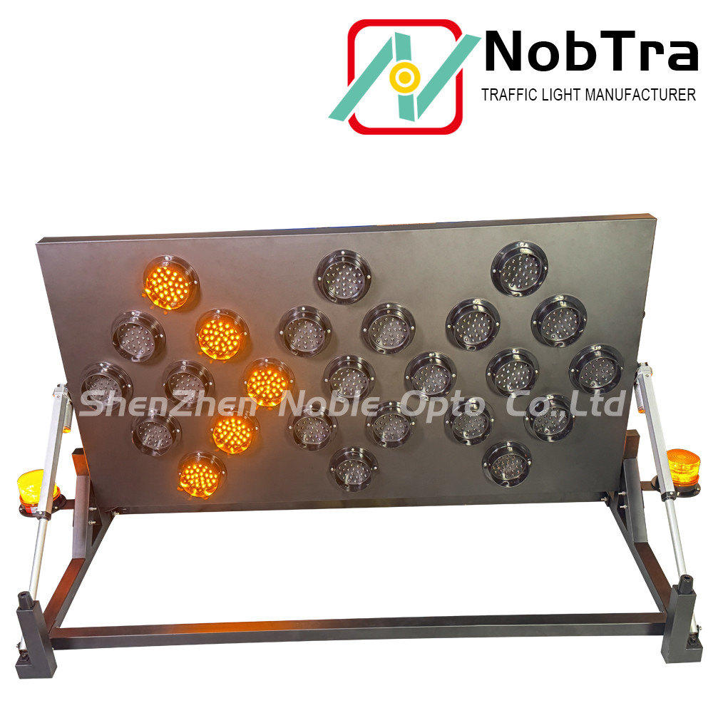 Road Maintenance Iron LED Arrow Board With Car Control Operation