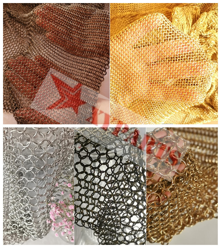 Stainless Steel Architectural Ring Mesh Curtain For Partitioning
