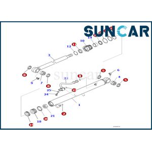 China Komatsu Bucket Cylinder Seal Kit 707-98-15780 7079815780 For PC45MR-5 PC45MR-5 Bucket Cylinder Sealing Kit on sale