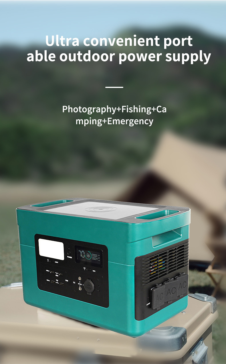 1024Wh Portable Power Station: AC/Solar Rechargeable, Camping/Outdoors Use