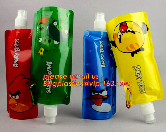 Customized Climbing Printed BPA Free Foldable T-shirt Shaped Bottle Collapsible Water Bottle Bag,250ml-600ml Foldable Co