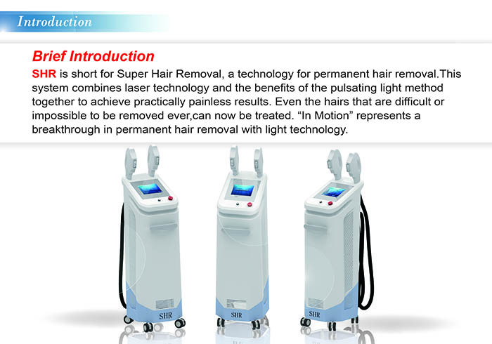 Pain free equipment for beauty salon SHR best professional ipl machine for hair removal