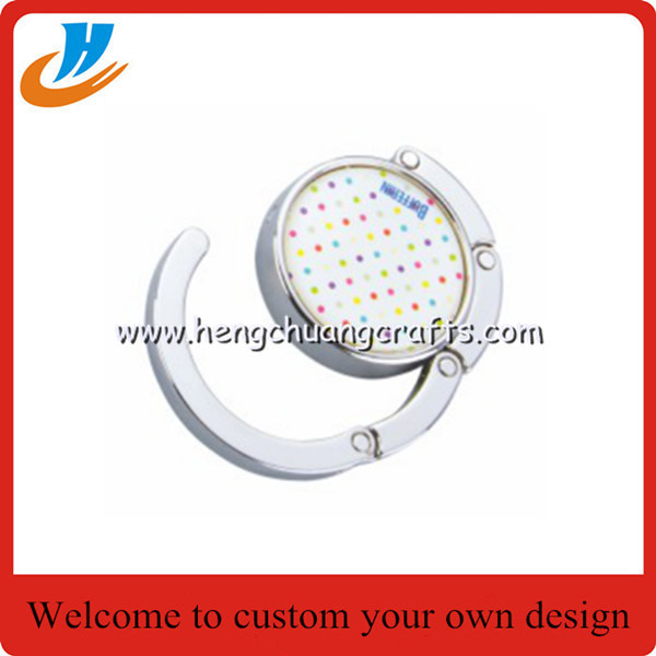 Custom epoxy bag hanger hook,bag holder with print your own logo