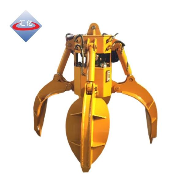 ISO 9001 Yellow Hydraulic Grapple Attachment 20T mini digger log grab