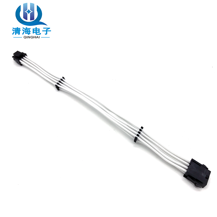 Hot Selling High Quality 8Pin PCI-e Extension Cable , CPU 8Pin To 4+4Pin Power Supply Cable 18AWG White