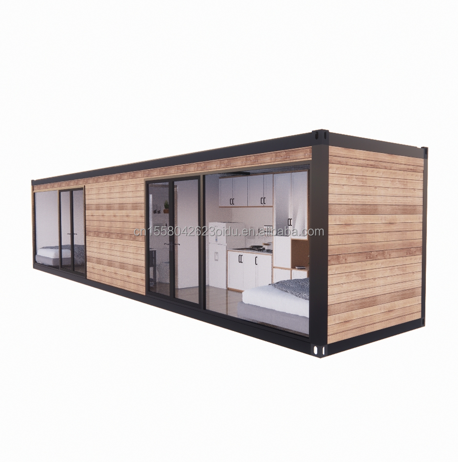 EU 40ft Prefabricated Living Room Container Room with Aluminum Alloy Windows and Galvanized Steel Square Tubes