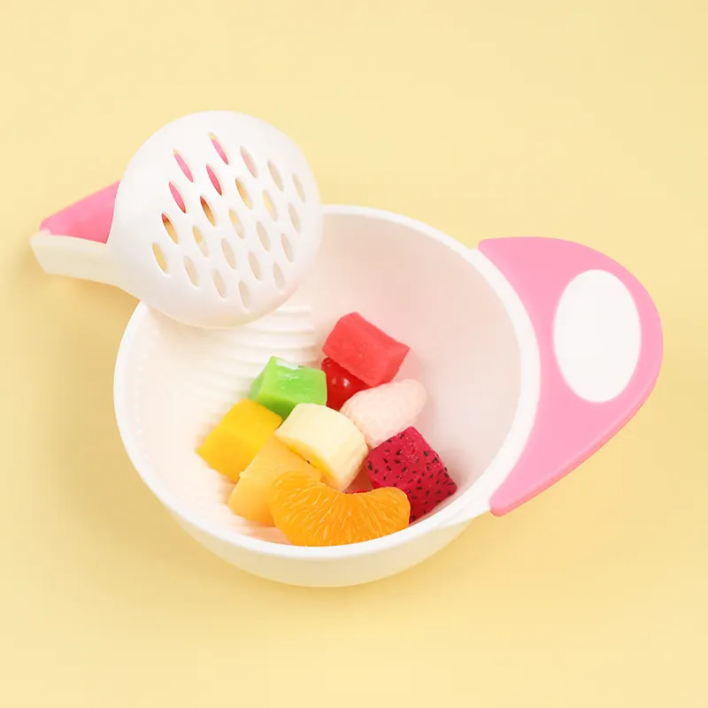 Practical Nontoxic Silicone Dinnerware Set , Odorless Food Masher Bowl