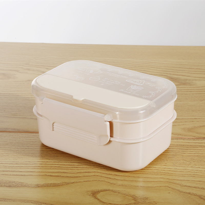 Pink Plastic Lunch Boxes Microwave With Tableware Container