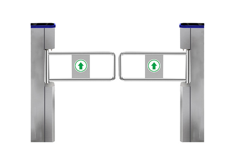 SUS304 DC24V Swing Barrier Turnstile RS232 With LED Indicator