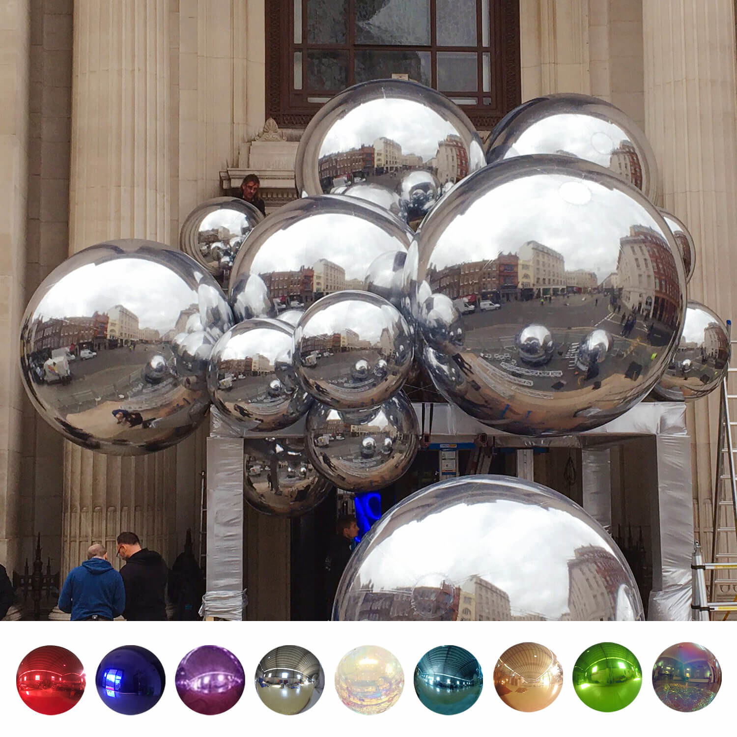 120CM Colorful PVC Inflatable Mirror Ballon For Decorative Purpose For Party And Events