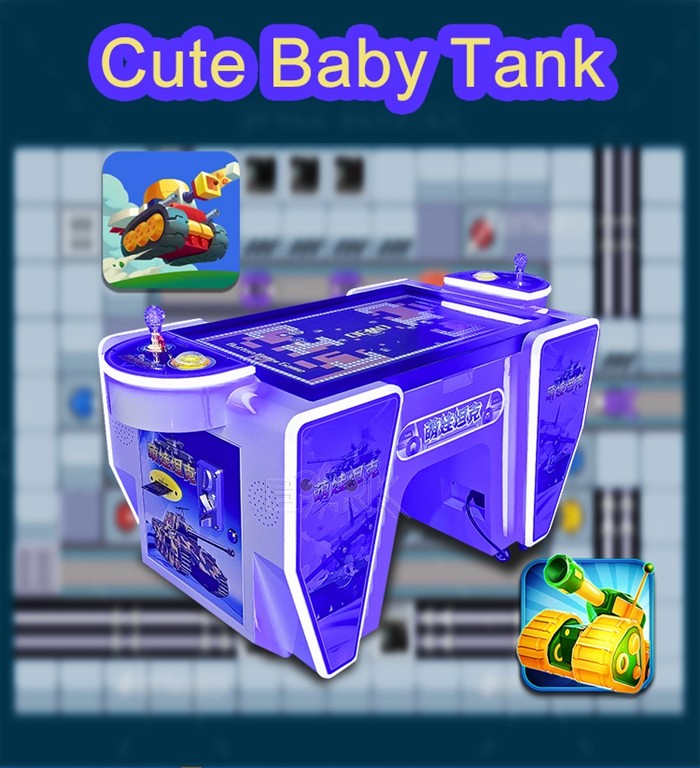Double Players Cute Baby Tank Cards Or Lottery Tickets Coin Operated Amusement Game