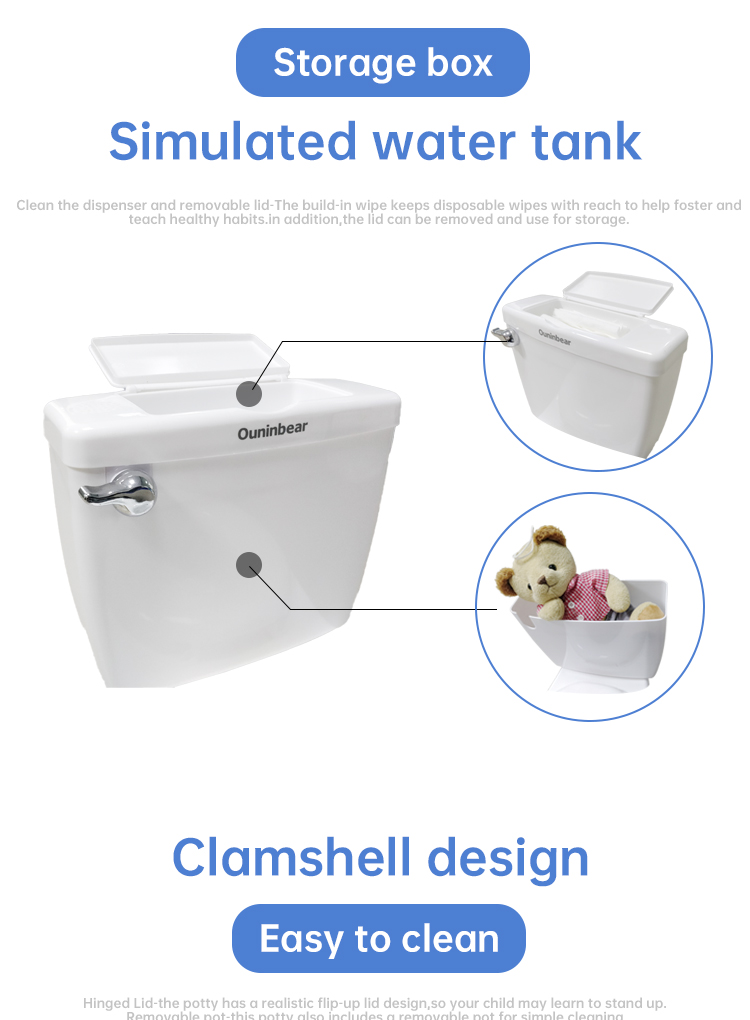 Pink Plastic Baby Potty Toilet EN71 Certified Pure Color Design Custom Logo Available