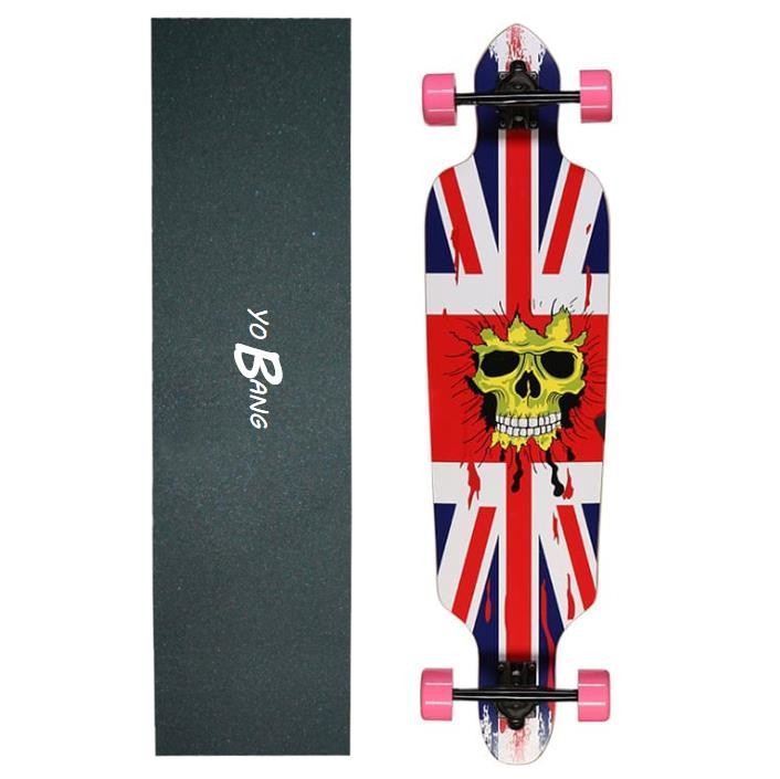 8layers Canadian Maple Longboard Deck Skateboards With Matte Painting Alu Trucks