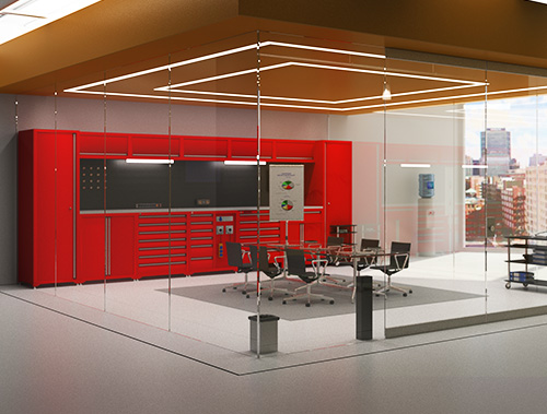 LS-GA005 Customized 1.0mm 1.2mm 1.5mm Garage Metal Tool Cabinet with ODM Support