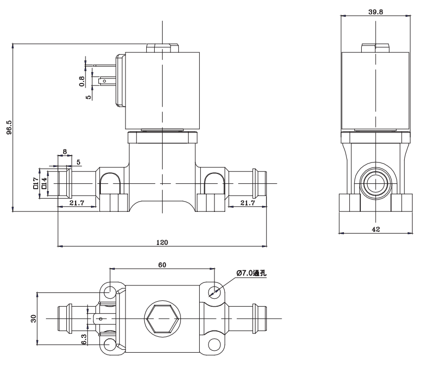 SCR Urea Pump Heating Brass Solenoid Valve For Cummins Emitec Ecofit