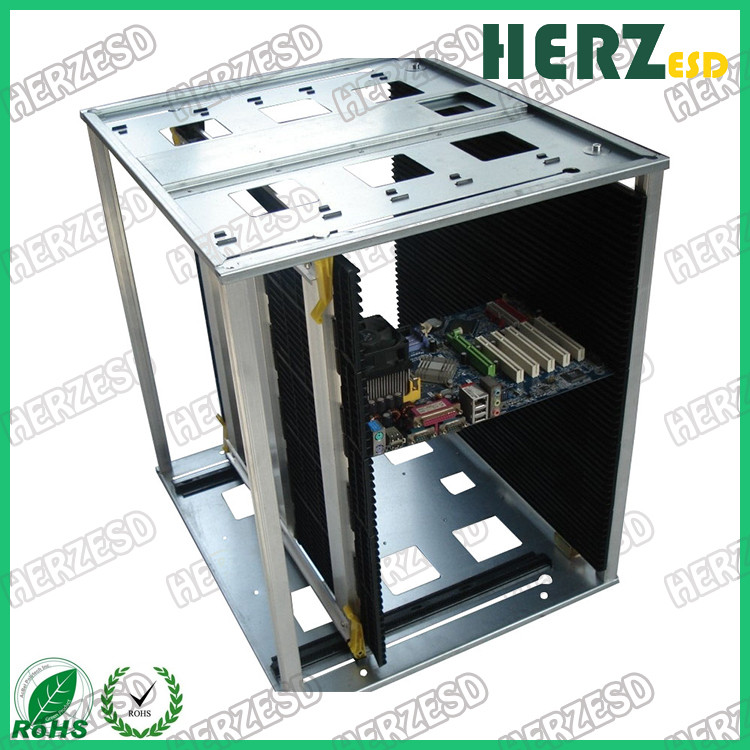 Customizable SMT Antistatic ESD PCB Magazine Rack Depth 4mm