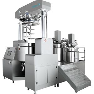Stainless Steel Cosmetic Emulsifier Mixer With PLC Control 5000L Capacity