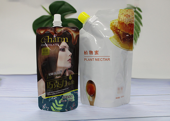 Reusable Plastic Spout Pouch Bag For Baby Food / Liquid BPA Free Gravure Printing