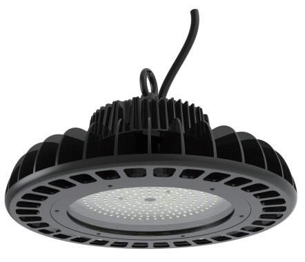 Durable Black 150W UFO LED High Bay Light , Dimmable High Bay LED Lighting