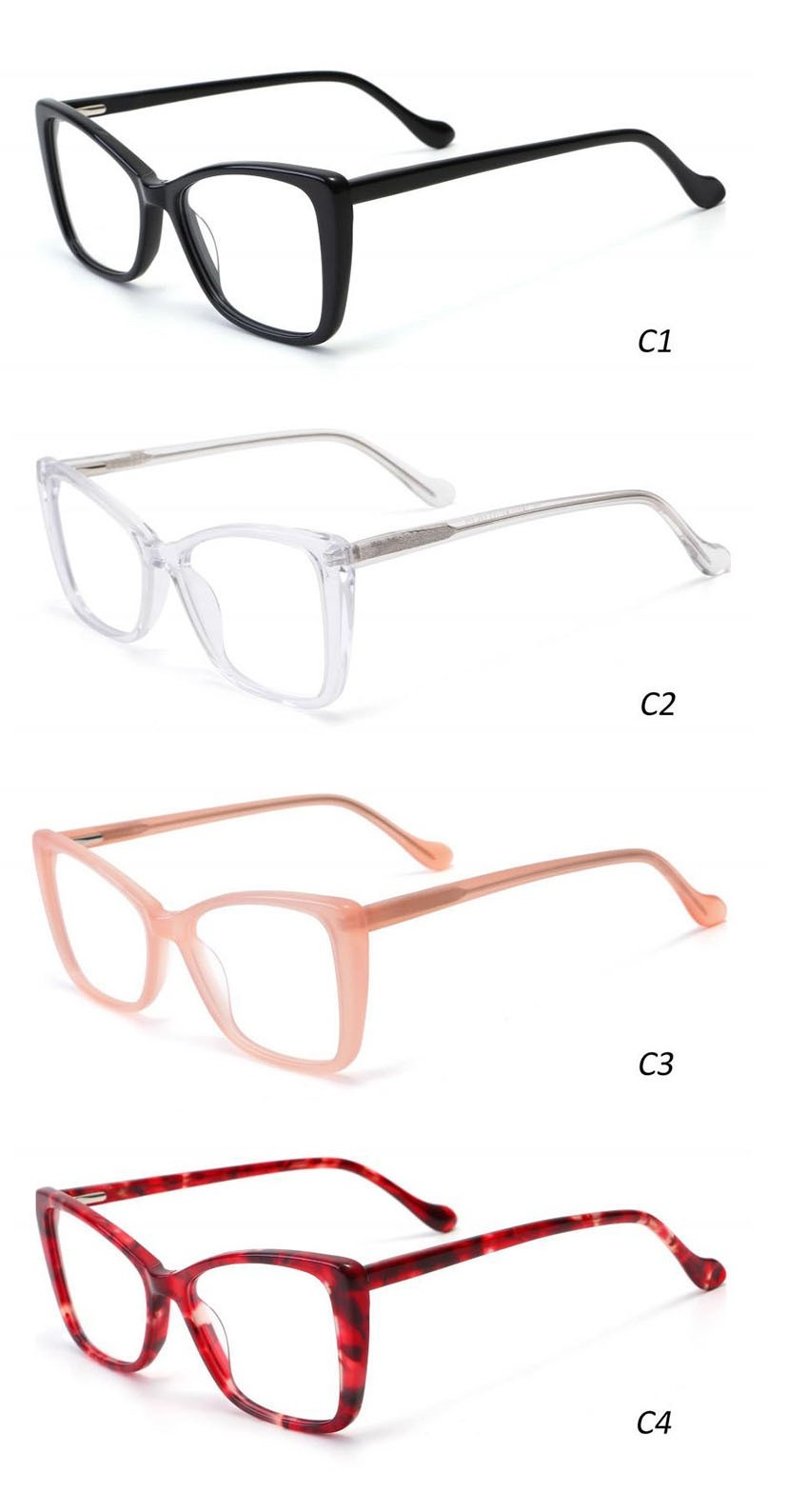 Butterfly Acetate Frame Glasses For Women'S Prescription Eyewear No Paints