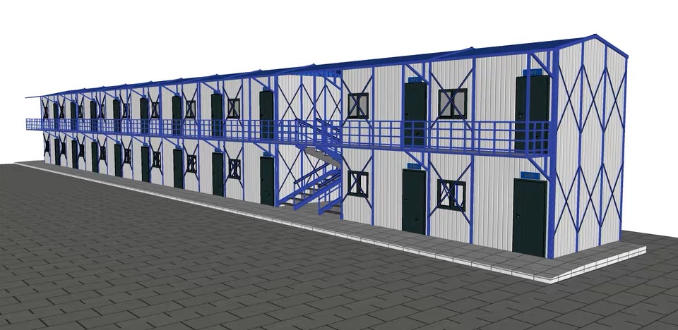 Modern K Type Light Steel Structure Prefab House With PVC Sliding Window