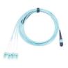 Buy cheap 8 Core Multimode Fiber Optic MPO MPO LC SC LSZH 8F FANOUT OM2 Purple from wholesalers