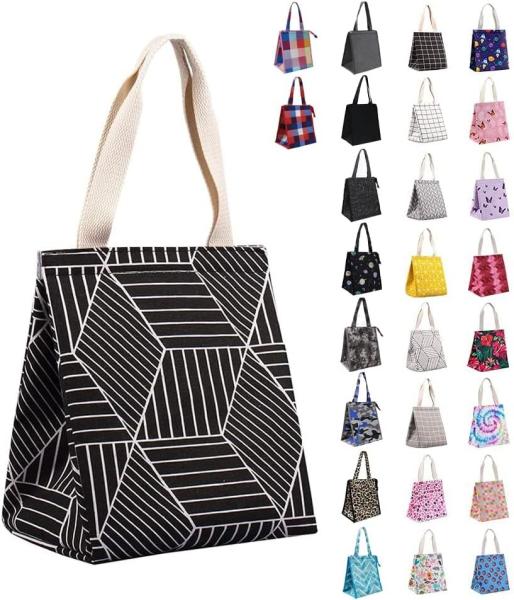 Rhombus Insulated Lunch Bag Water Resistant Thermal Lunch Cooler For Adults