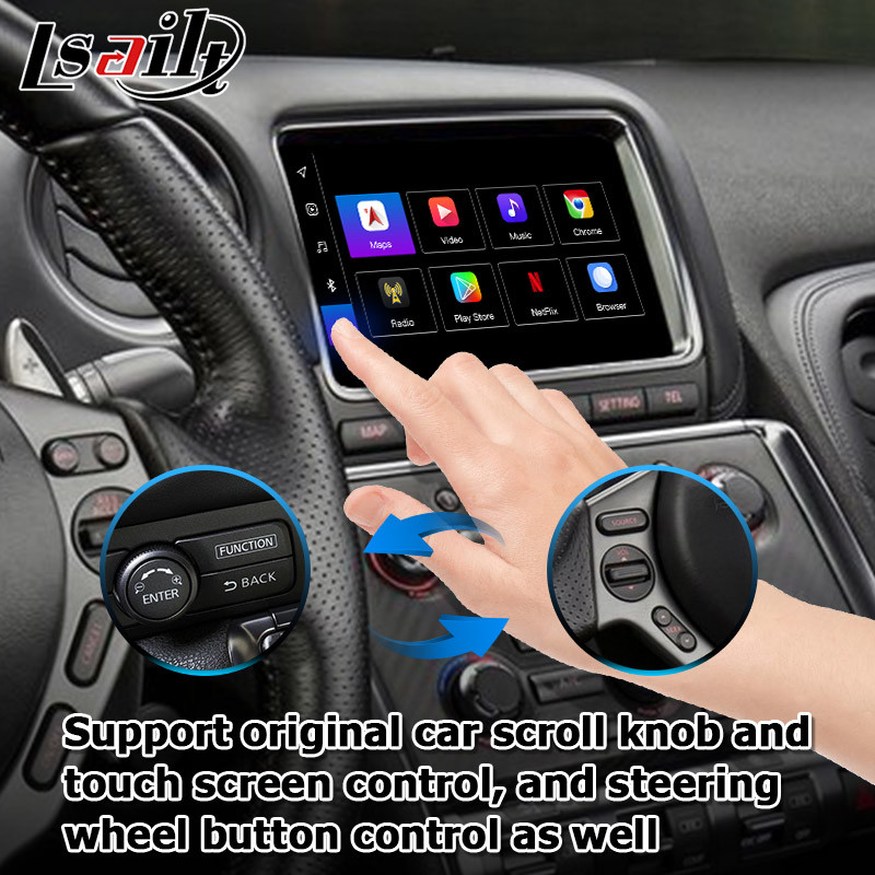 Android 13 8+128 Navigation wireless carplay android auto video interface for Nissan GT-R GTR R35