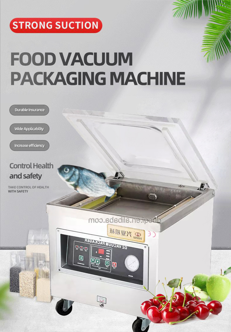 DUOQI DZ-360 Stand Type Double Sealing Bar Vacuum Packaging Machine 550610850 mm Size