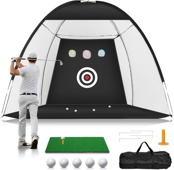 Golf Hitting Cage Practice Aid For Outdoor, Golf Practice Net, Hitting Aids Nets