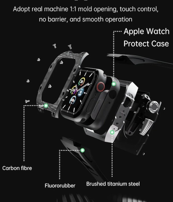 Water Resistance 30 Meters Luxury Apple Watch Case Scratch Resistant