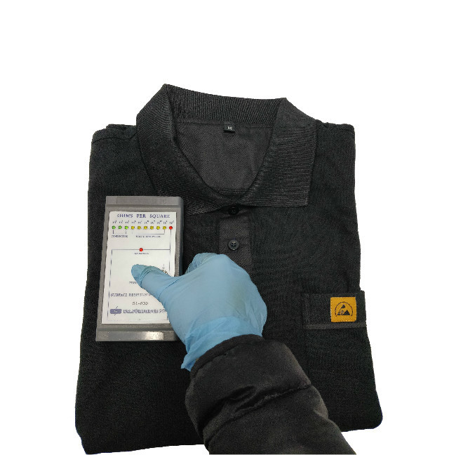 Unisex Anti Static ESD Polo Shirts For Cleanroom
