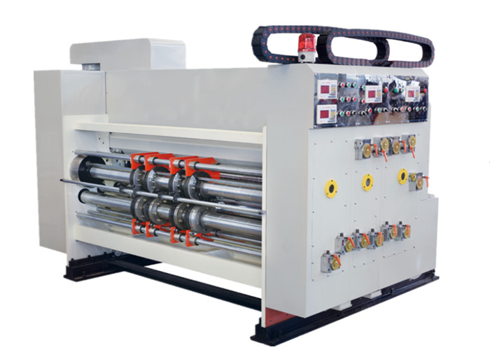 Full Automatic Corrugated Box Making Machine , Manual Flexo Printing Slotting Machine