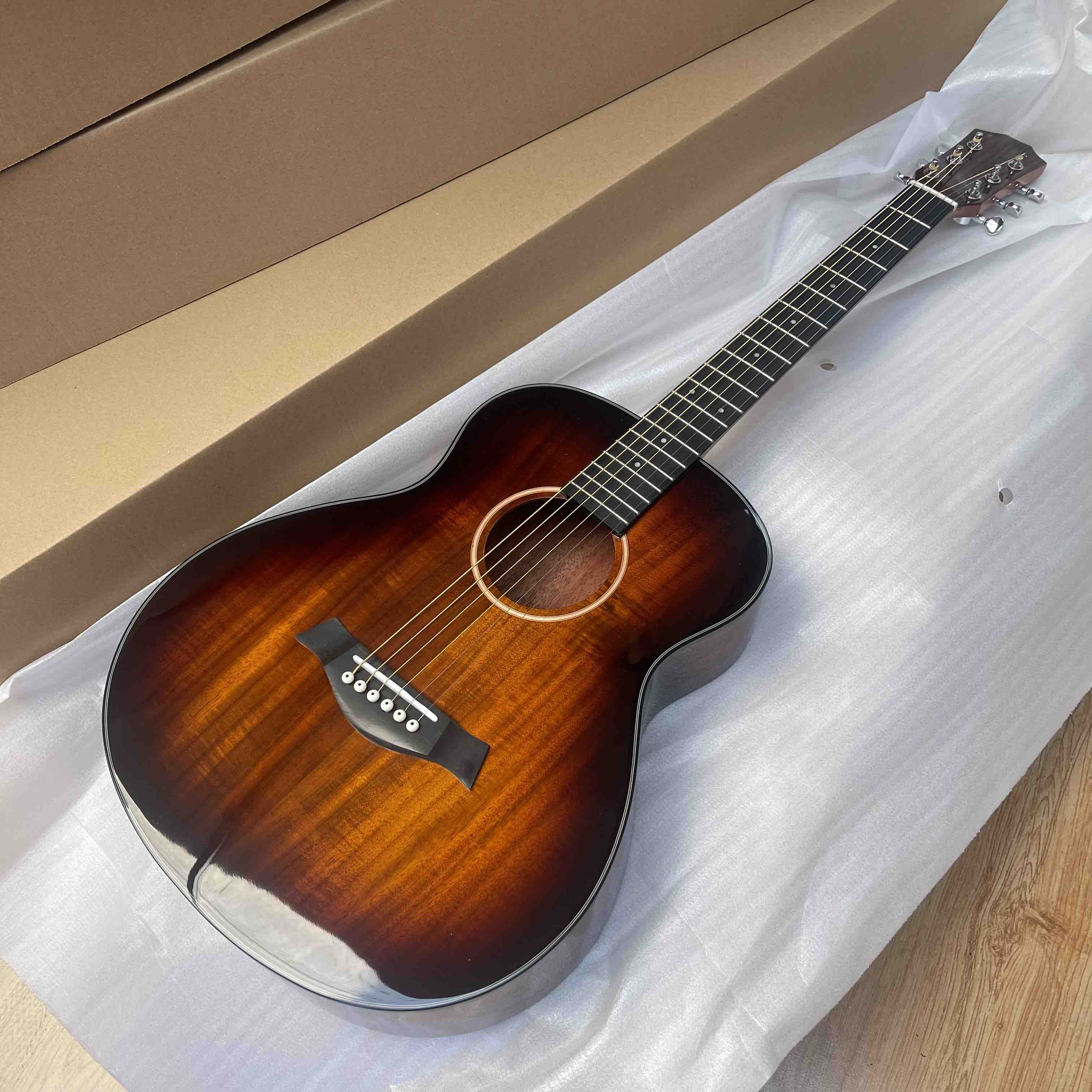 Custom 36 Inch Solid KOA Wood Acoustic Guitar Taylr Style
