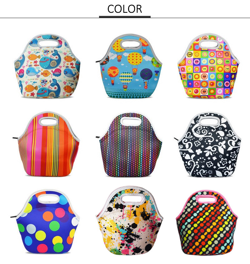 Shopping Outdoor Printing Cooler Neoprene Lunch Bag