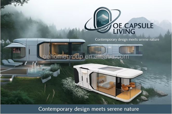 Prefab House Luxury Hotel Modular Villa 2 Bedroom Prefab Homes Prefabricated Building Space Capsule Prefabricated Cabins